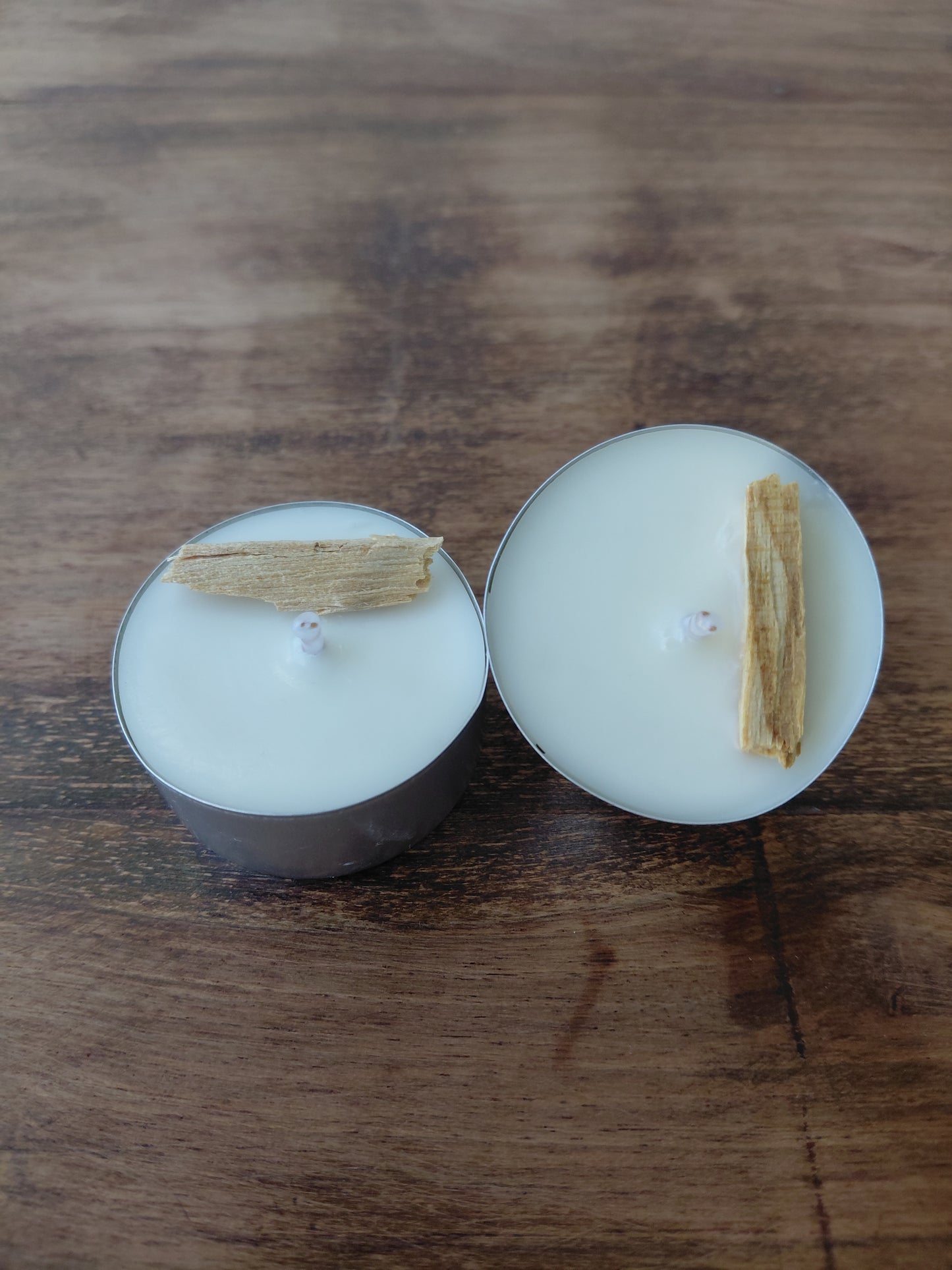 Vela de Té de Palo santo y madera