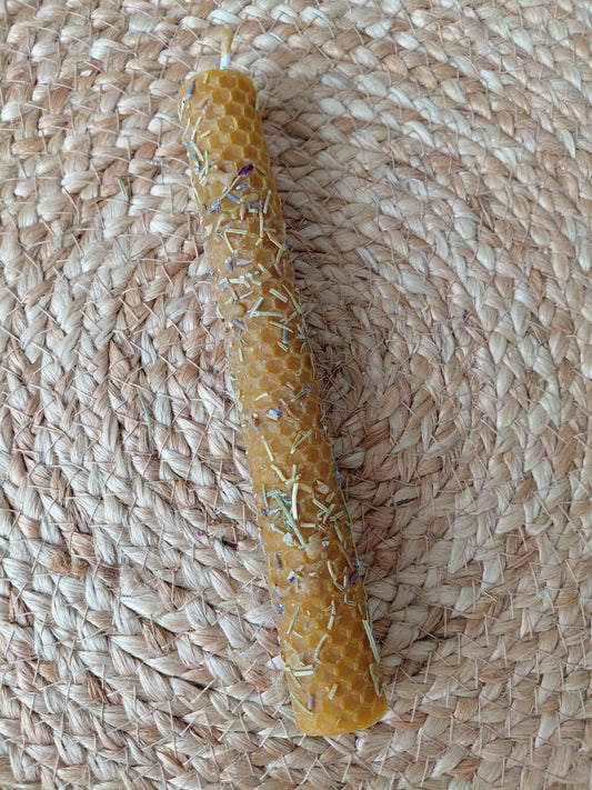 Vela de Miel para equilibrar tu energía con Lavanda y Romero