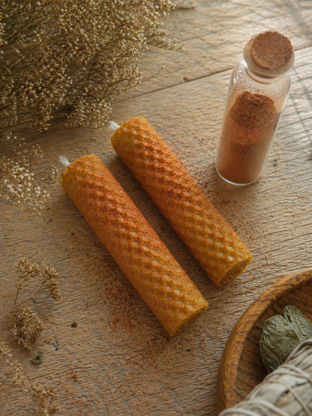 Vela de miel y Sándalo