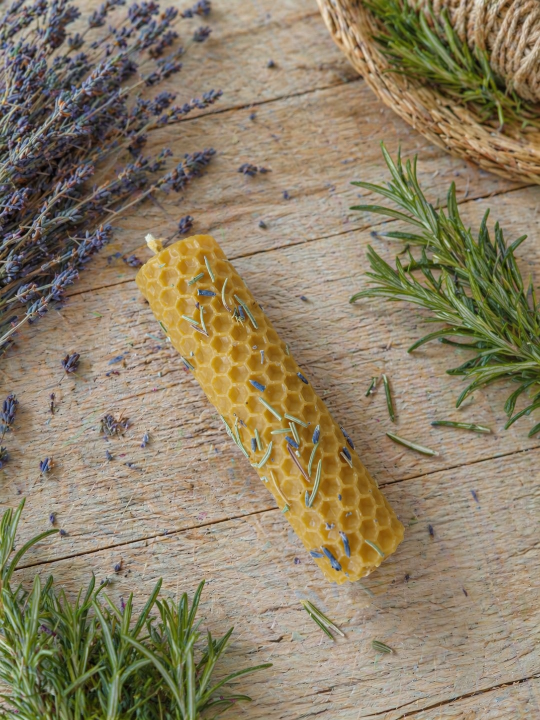 Vela para equilibrar tu energía con Lavanda y Romero