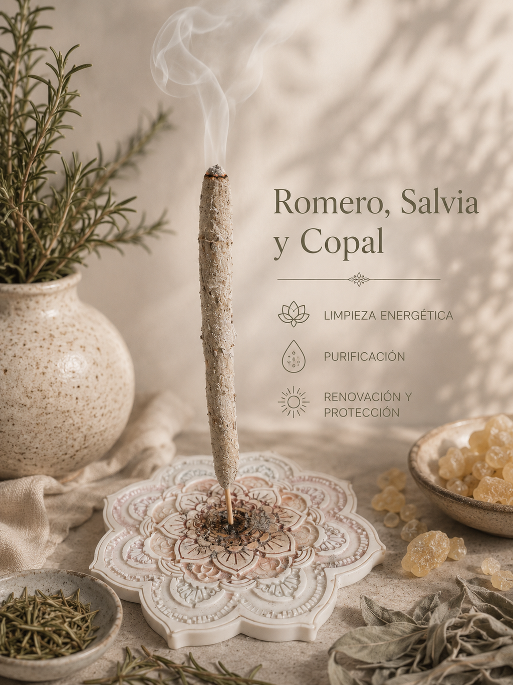 Incienso de Romero, Salvia y Copal