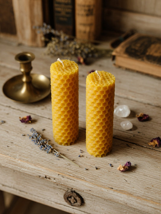 Vela artesanal de cera de abeja